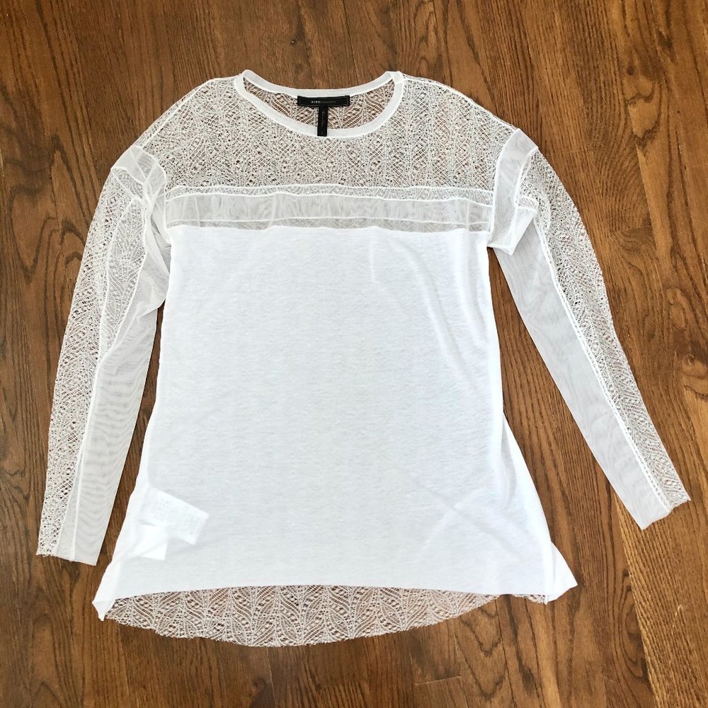 Delicate BCBG Lace Long Sleeve